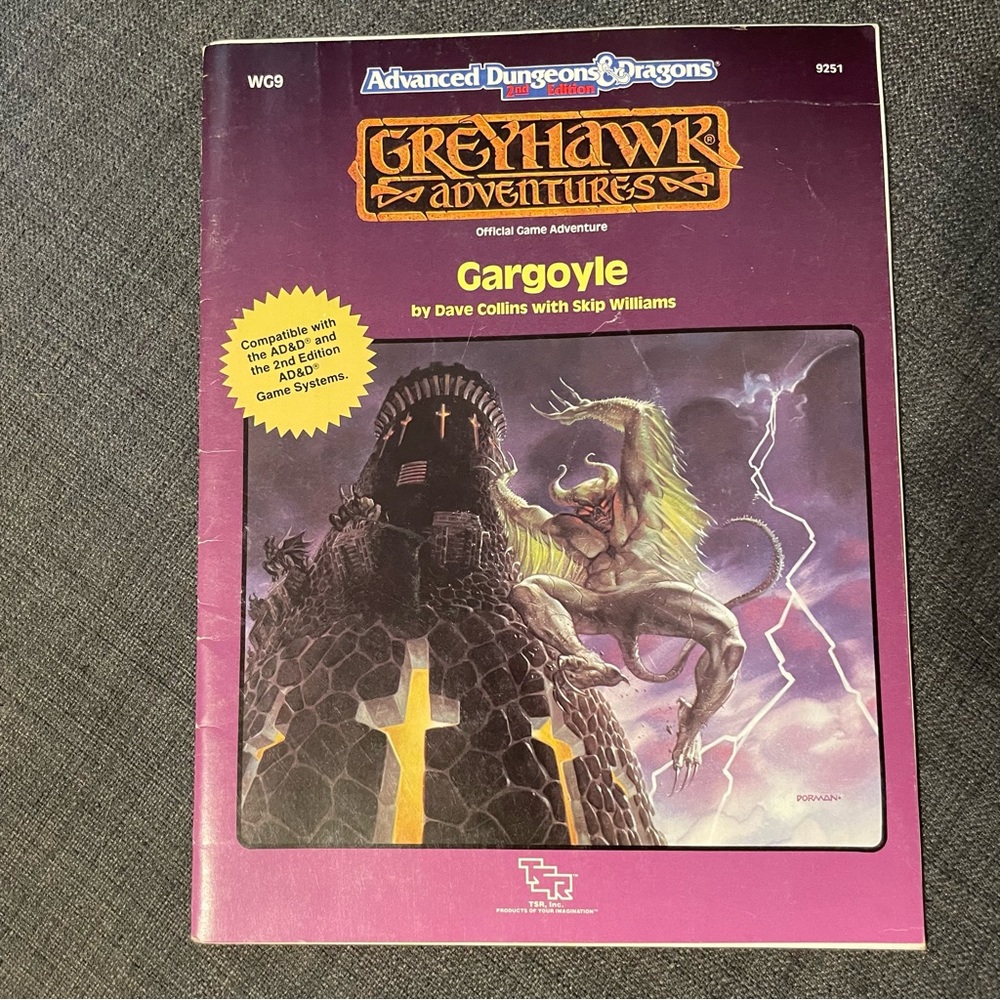 Gargoyle WG9 Greyhawk Adventures Dungeons & Dragons TSR 9251